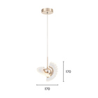 Lustre Pendente Astraled Lynx Pt-9111 Dourado Brilho Led Bivo