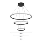 Lustre Pendente Astraled Mintaka Pl-9806 Preto Led Bivolt
