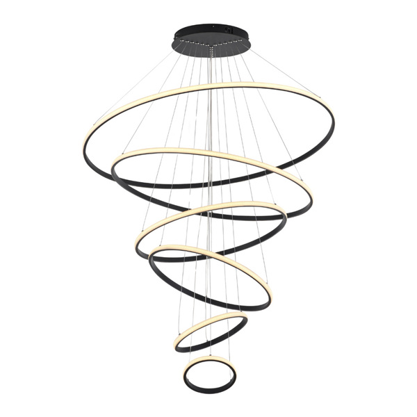 Lustre Pendente Astraled Skylight Pl-9849 Preto Led Bivolt