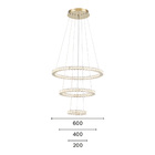 Lustre Pendente Astraled Slaney Pl-9747 Dourado Led Bivolt Do