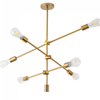 Lustre Pendente Atomus 6xe27 Bronze Moderno Nordecor
