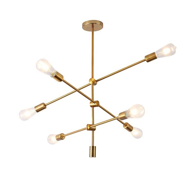 Lustre Pendente Atomus Ld5036b Bronze E27 Bivolt