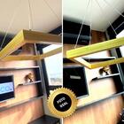 Lustre Pendente Avant Kavas Quadrado Em Madeira Com Led Bivolt