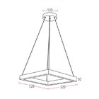 Lustre Pendente Avant Kavas Quadrado Em Madeira Com Led Bivolt