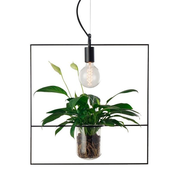 Lustre Pendente Avant Nature Quadrado Preto E27 Bivolt