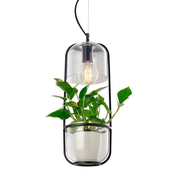 Lustre Pendente Avant Nature Retângulo Preto E27 Bivolt