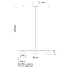 Lustre Pendente Avelã Dourado T1800-3 Golden Art