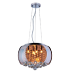 Lustre Pendente Bacia Cristal Moderno 40cm Sala Quarto Sala D