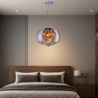 Lustre Pendente Bacia Cristal Moderno 40cm Sala Quarto Sala D