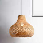 Lustre Pendente Bali White Arrow Em Bambu Natural – 38x50 Cm