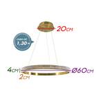 Lustre Pendente Bella Oca 1 Arco 60cm 32w Gd001 St1879
