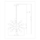 Lustre Pendente Bivolt 12 Braços Sirius Woods!