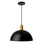 Lustre Pendente Blumenau Bia E27 Bivolt Preto/dourado