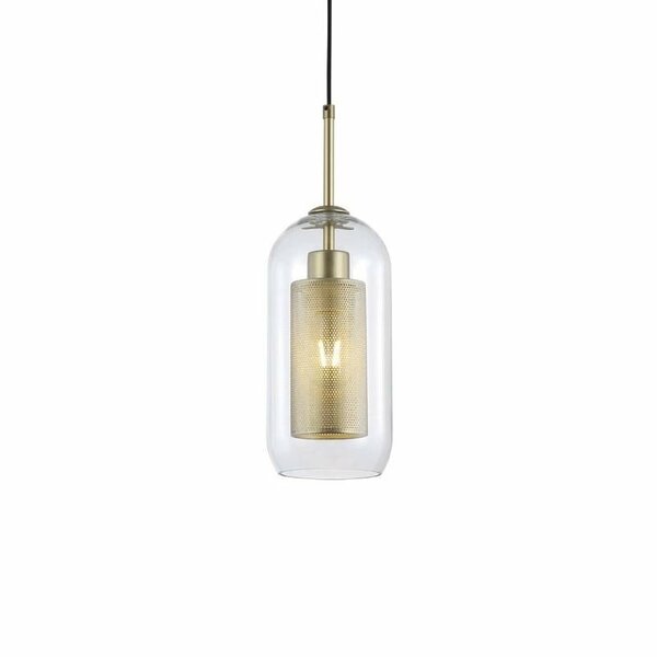 Lustre Pendente Blumenau Bronx Cilíndrico Dourado E27 Bivolt