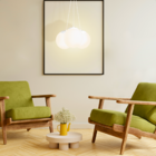 Lustre Pendente Blumenau Globb 3xe27 Bivolt Leitosa