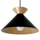 Lustre Pendente Blumenau Guto E27 Bivolt Preto/dourado