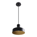 Lustre Pendente Blumenau Liza E27 Bivolt Preto/dourado