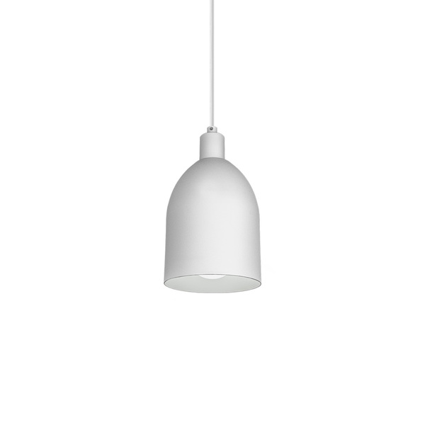 Lustre Pendente Blumenau Mila E27 Bivolt Branco Fosco