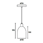 Lustre Pendente Blumenau Mila E27 Bivolt Branco Fosco