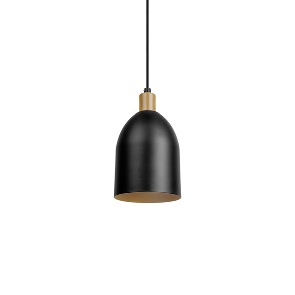 Lustre Pendente Blumenau Mila E27 Bivolt Preto/dourado