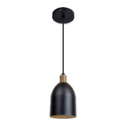 Lustre Pendente Blumenau Mila E27 Bivolt Preto/dourado