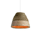 Lustre Pendente Blumenau Nusa Fibra Natural E27 Bivolt Ocre