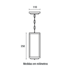 Lustre Pendente Blumenau Vintage Chain 25cm E27 Bivolt Preto