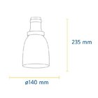 Lustre Pendente Blumenau Vintage Dome Âmbar E27 Bivolt