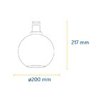 Lustre Pendente Blumenau Vintage Globo Âmbar E27 Bivolt