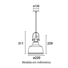 Lustre Pendente Blumenau Vintage Soho Âmbar/preto E27 Bivolt