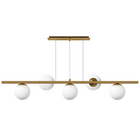 Lustre Pendente Bola Jabuticaba 5 Globos De Vidro Dourado