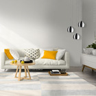 Lustre Pendente Bola Pequena Alumínio 15cm New Escovado