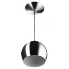 Lustre Pendente Bola Pequena De Alumínio 15cm Escovado