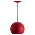 Lustre Pendente Bola Pequena De Alumínio 15cm Vermelho