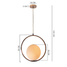Lustre Pendente Bravalumi Daire Globo E27 Bivolt