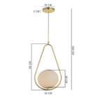 Lustre Pendente Bravalumi Fallen Globo E27 Bivolt
