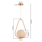Lustre Pendente Bravalumi Fallen Globo E27 Bivolt