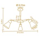 Lustre Pendente Bruna 3 Lamp Castanho Preto Madelustre