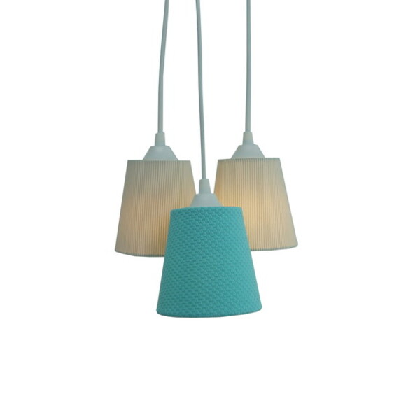 Lustre Pendente Cacho Bege E Piquet Tiffany