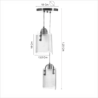 Lustre Pendente Calha De Vidro Duplo Branco