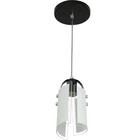 Lustre Pendente Calha Preta De Vidro 1 Mt De Fio