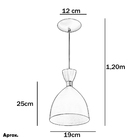 Lustre Pendente Califórnia De Alumínio Tabaco