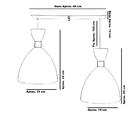 Lustre Pendente Califórnia Duplo Base Retangular Branco