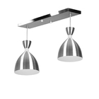 Lustre Pendente Califórnia Duplo Base Retangular Escovado