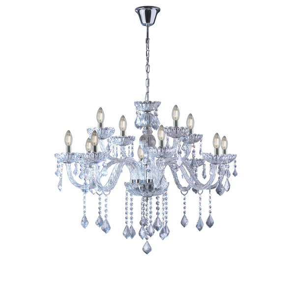 Lustre Pendente Candelabro Maria Tereza Nice 12 Lâmpadas E14