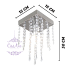 Lustre Pendente Cascata Para Sala Quarto Com Lampada Inclusa