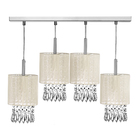 Lustre Pendente Cganza Quadruplo Redondo Bege