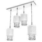 Lustre Pendente Cganza Quadruplo Redondo Branco