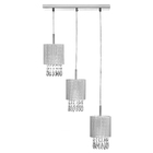 Lustre Pendente Cganza Triplo Redondo Para Sala Cinza
