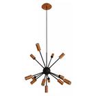 Lustre Pendente Chronos M 65cm Cobre Com Preto Bivolt